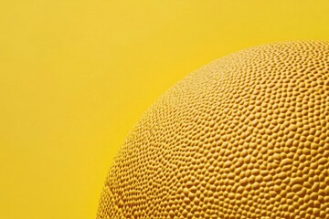 Wall Mural - A portion of a textured yellow basketball with its surface displayed