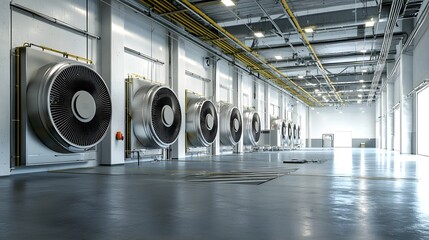 Cooling Fan Array in Telecommunications Base Station Ensuring Equipment Temperature Stability