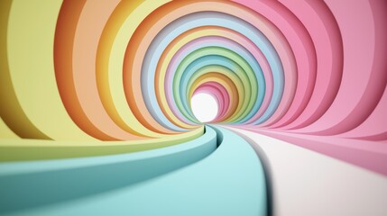 Poster - A swirling vortex of vibrant rainbow colors, blending seamlessly and creating a sense of movement and energy, representing creativity and imagination.