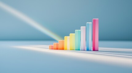 Poster - Sunlight passing through a prism, dispersing into a spectrum of rainbow colors that dance on a white surface, highlighting the science and beauty of light refraction.