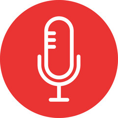Fototapete - Microphone Icons set. Microphone sign, Mic, communications, radio, Podcast, microphone icon. Karaoke mic web and mobile app icons - Vector illustration symbol isolated on transparent background