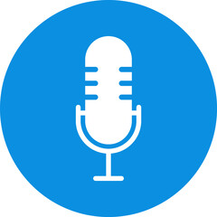 Fototapete - Microphone Icons set. Microphone sign, Mic, communications, radio, Podcast, microphone icon. Karaoke mic web and mobile app icons - Vector illustration symbol isolated on transparent background