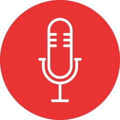 Fototapete - Microphone Icons set. Microphone sign, Mic, communications, radio, Podcast, microphone icon. Karaoke mic web and mobile app icons - Vector illustration symbol isolated on transparent background