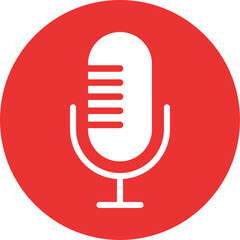 Fototapete - Microphone Icons set. Microphone sign, Mic, communications, radio, Podcast, microphone icon. Karaoke mic web and mobile app icons - Vector illustration symbol isolated on transparent background