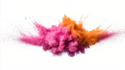 Poster - Burst of Hues: A vibrant explosion of colored powder erupts, creating a dynamic display of color and energy