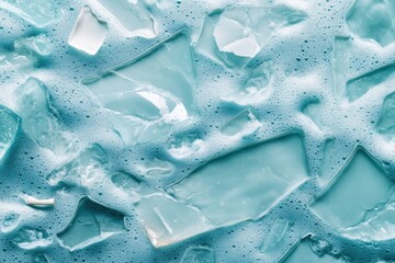 Aufkleber - Plastic fragments floating in ocean waves creating environmental concerns and highlighting pollution issues. Generative AI