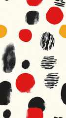 Poster - Abstract Dot Pattern: An eye-catching abstract pattern of colorful dots and strokes, a vibrant composition that evokes a sense of modern artistic expression, perfect for design applications.