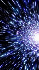 Poster - Hyperspace journey through vibrant starburst in deep space animation