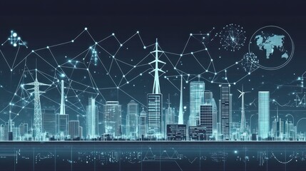 Poster - Smart city energy grid, global network, data analysis
