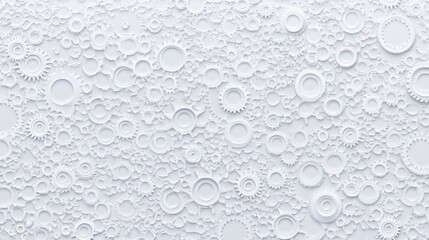 Poster - White gears background texture, engineering, mechanism, design