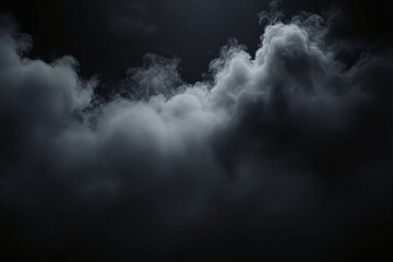 Poster - Abstract dark cloudscape with soft light and smoky texture.