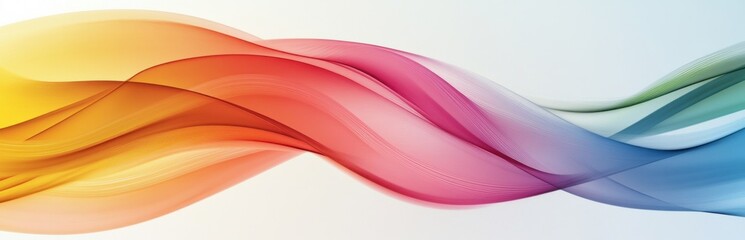 Poster - Vibrant abstract background featuring colorful flowing waves of light. Ideal for creative projects, inviting energy and a sense of movement within design.