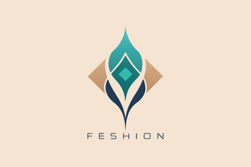 Poster - A refined and stylish logo representing luxury, featuring unique shapes and a sophisticated color palette, Create a sleek and modern minimalist logo for a high-end fashion house
