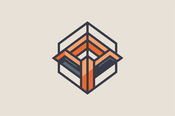 Poster - This design features a minimalist logo that showcases clean lines and geometric forms, creating a modern look, Create a minimalist logo with clean lines and geometric shapes