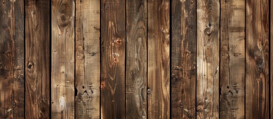 Leinwandbilder - Rustic seamless wood texture background in shades of brown with varying grain patterns and a wide copy space on the right side suitable for text.