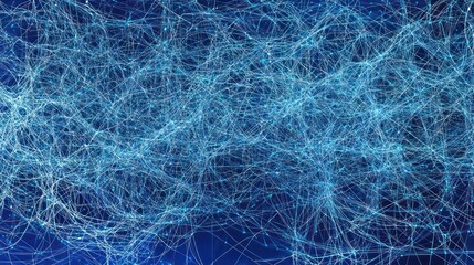 Poster - Abstract blue network connection background