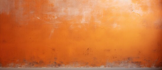Fototapete - Textured orange plaster wall background with soft gradient tones, featuring subtle darker patches at the bottom for added depth and character.