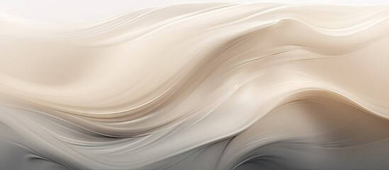Leinwandbilder - Abstract gel cosmetic texture featuring soft flowing waves in shades of gray and beige, creating a smooth and elegant backdrop for beauty products.