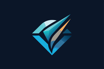 Poster - This design showcases a contemporary logo representing cutting-edge software with elegant shapes and colors, Designing a sleek and modern logo for a shipping company