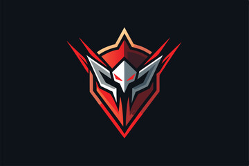 Poster - A striking logo crafted for a gaming accessory brand emphasizes modern design with vibrant colors, Design a sleek logo for a gaming accessory brand, minimalist simple modern vector logo design