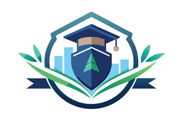 Poster - A modern logo design showcases technology and education concepts with clean lines and vibrant colors, Design a sleek logo for a tech-focused educational startup