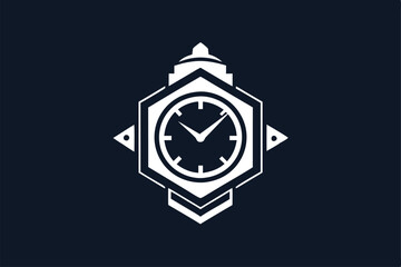 Poster - A sophisticated logo representing a luxury watch brand with a minimal and elegant clock design, Develop a minimalist logo for a luxury watch company that conveys craftsmanship and excellence