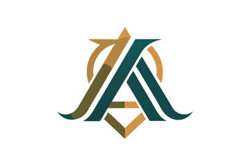Poster - The minimalist logo features a stylish monogram with the letters j and u seamlessly integrated, Develop a minimalist logo with a monogram using just one letter
