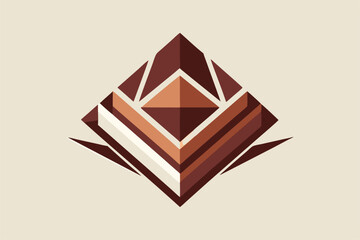 Poster - A modern logo concept showcases elegant geometric shapes ideal for gourmet food branding, Develop a sleek, modern logo for a gourmet chocolate store with geometric shapes