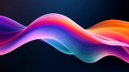 Poster - Vibrant colors flow and blend in a captivating display of digital art showcasing smooth transitions and dynamic forms in an abstract composition