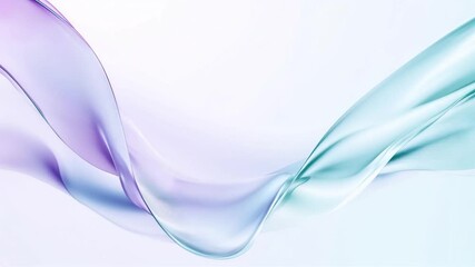 Poster - Flowing abstract design showcases gentle curves and pastel colors for a modern aesthetic in digital art