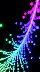 Poster - Dynamic flow of vibrant neon light trails in abstract digital movement