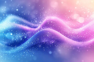 Aufkleber - Colorful waves of sparkling light create a mesmerizing abstract design in soft pastel tones