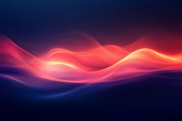 Aufkleber - Vibrant waves of color create a mesmerizing abstract display of flowing light in a digital landscape