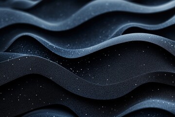 Aufkleber - Abstract patterns of dark waves create a mesmerizing texture in a dimly lit environment with specks of light