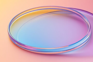 Aufkleber - Colorful abstract design with smooth glass shapes on gradient background