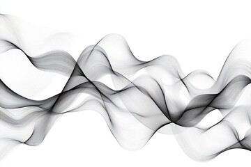 Aufkleber - Abstract black and white wave patterns create a sense of movement and flow in a minimalist design