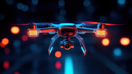 Poster - Advanced Drone Technology Capturing Aerial Footage with Precision and Agility
