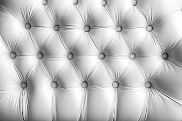 Poster - Textured white leather upholstery showing tufted design with circular buttons in an elegant setting