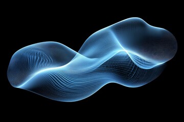 Aufkleber - Digital waveforms create a dynamic visual display of light and motion in a dark environment