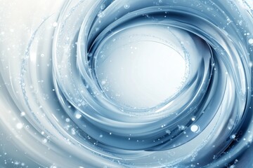 Aufkleber - Swirling blue patterns create a serene and calming atmosphere in a stylized abstract design