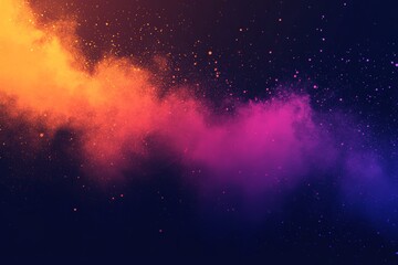 Aufkleber - Colorful cloud of smoke swirling against a dark background creates a mesmerizing visual effect at night