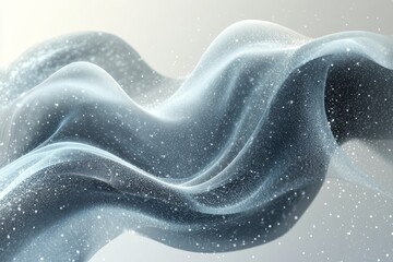  - Beautiful translucent fabric flowing gracefully with sparkles in soft light, creating an ethereal atmosphere in a serene setting