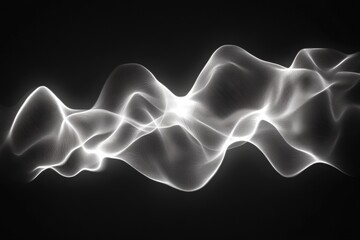 Aufkleber - Abstract wave patterns in monochrome create an ethereal visual effect