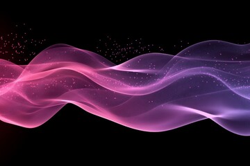 Aufkleber - Colorful abstract waves flow gracefully against a dark background, creating an ethereal atmosphere and sense of movement