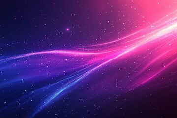 Poster - Vibrant cosmic waves create a mesmerizing interplay of colors in a starry night sky