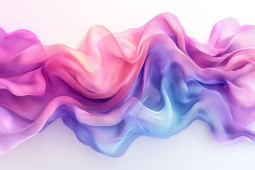 Aufkleber - Colorful fabric waves showcasing a blend of pink and blue hues in a soft and flowing texture