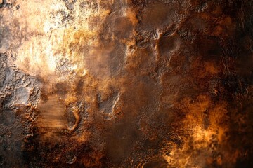 Poster - textured surface with rich warm tones and metallic sheen under soft lighting creates an artistic and