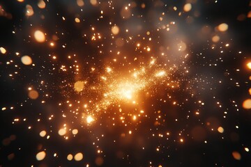 Poster - Stunning display of shimmering particles in a cosmic explosion