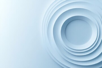 Poster - Layered blue circular patterns create a calming background, suitable for design projects and digital presentations