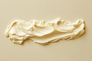 Poster - Creamy spread applied smoothly on a textured surface for culinary presentation and decoration